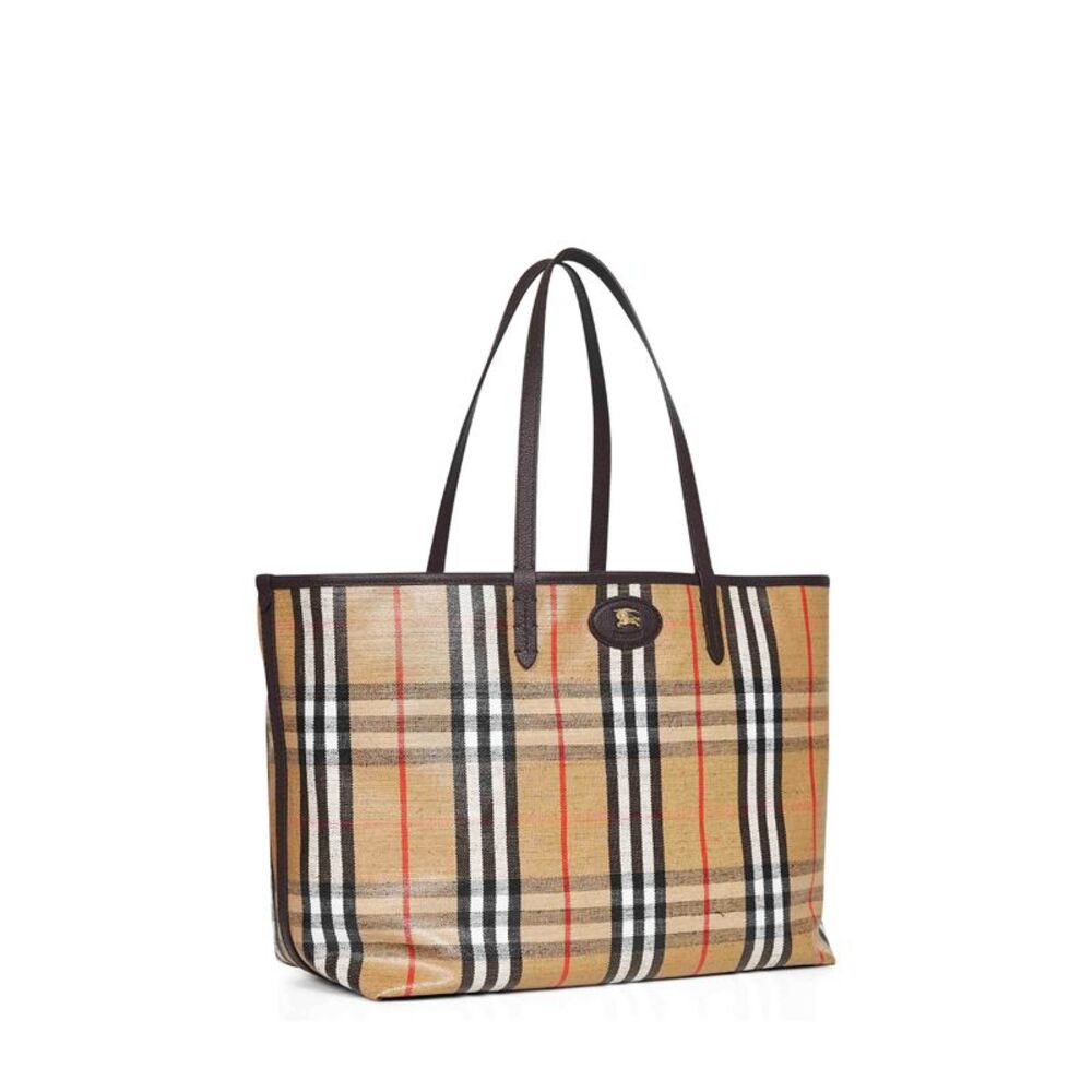 Burberry Women Beige Highlands Medium Tote Bag - Picture 2 of 3